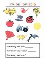 color/counting worksheet