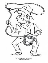 cowboy coloring page