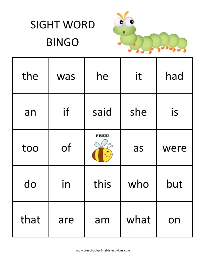 sight-word-bingo-games