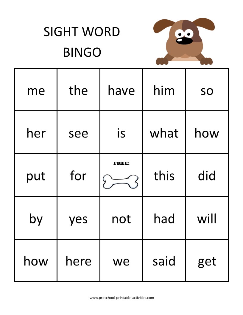 sight-word-bingo-games