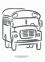 school bus coloring page