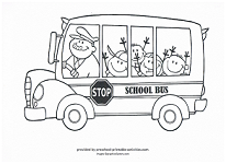 school bus coloring page