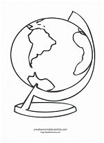 globe coloring page