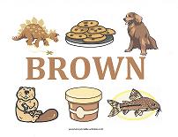 brown objects wall card