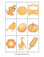 orange color match game cards