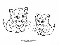 kittens coloring page