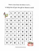 christmas alphabet maze