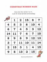 christmas holiday counting maze activity