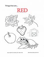 color red coloring page
