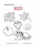 color red coloring pages