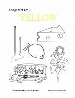 learning yellow coloring page