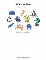 color blue worksheet