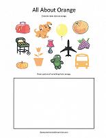 orange color worksheet