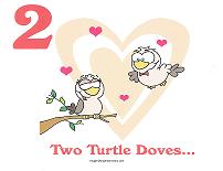 2 turtle doves wall card
