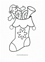 christmas stocking coloring page