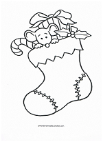 christmas stocking coloring page