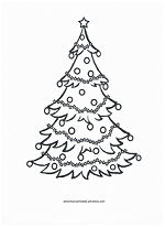 christmas tree coloring page