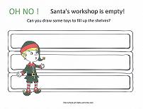 santa's workshop coloring page