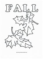 fall leaves coloring page