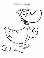 geese-a-laying coloring page