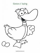 geese-a-laying coloring page