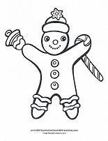 gingerbread man coloring page