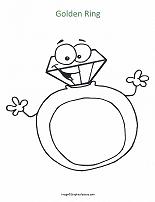golden ring coloring page