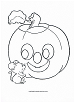 happy jack o lantern coloring page