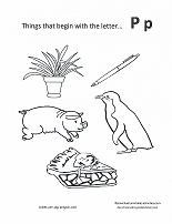 letter p coloring page