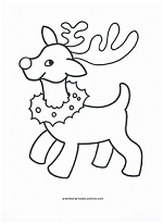 reindeer coloring page