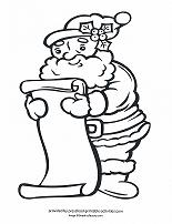 santa coloring page