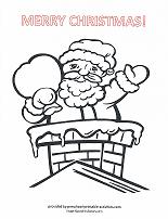 santa coloring page