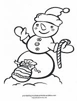 snowman coloring page