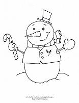 snowman coloring page