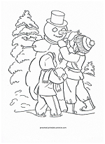 snowman coloring page