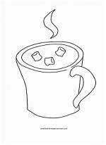 hot cocoa coloring page