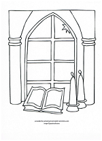 church window coloring page