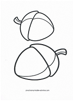 acorns coloring page