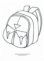 backpack coloring page