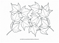 fall leaves coloring page