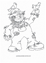 scarecrow coloring page