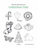 christmas worksheet for preschoolers