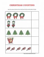 counting worksheet with christmas theme