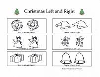 links en rechts werkblad met kerstthema