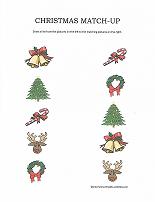  feuille de travail de correspondance de Noël