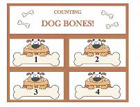 dog counting flashcards