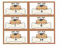 dog theme counting cards