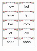 list of sight words