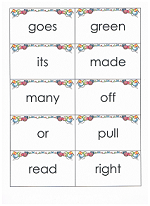 printable sight word flashcards