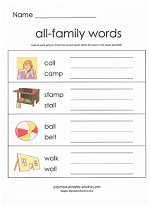 all family worksheet